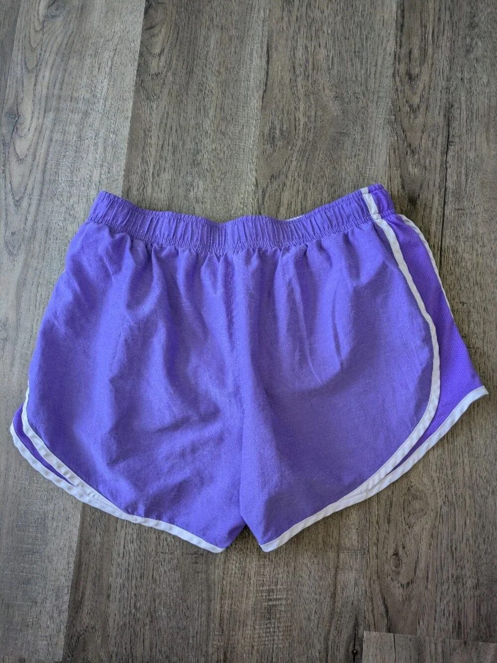 Nike Purple Tempo Athletic Shorts with White Trim